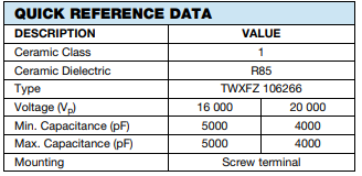 Vishay TWXFZ106266電容電壓器2000V以上參數數據圖